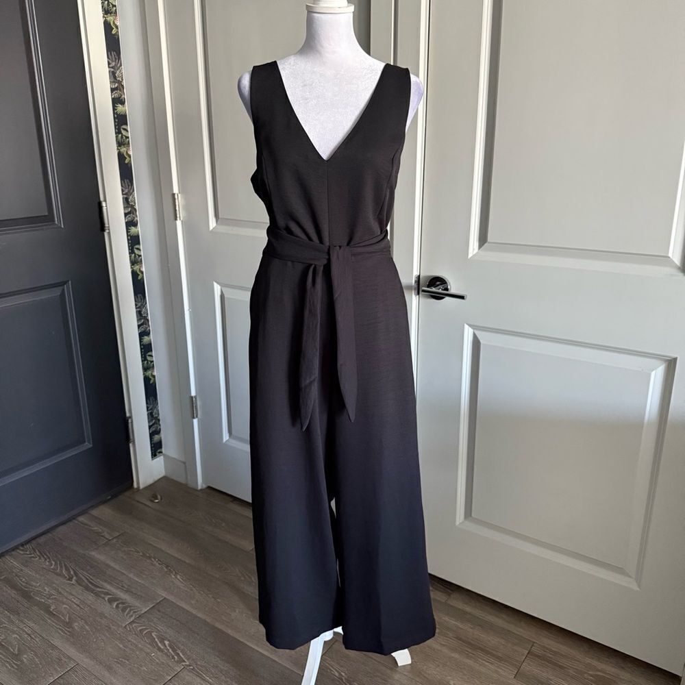 Mod Ref Black Multi-Way Sleeveless Wide Leg Jumpsuit Size M